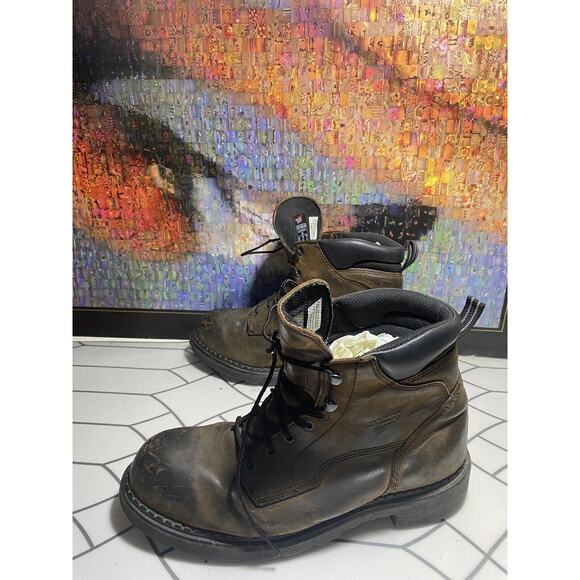 Red Wing 2206 Men\'s Size 10.5 H Brown Leather Steel Toe Waterproof Work Boots main image 3